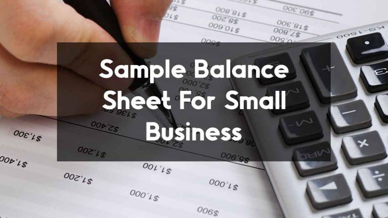 Sample Balance Sheet For Small Business In Excel