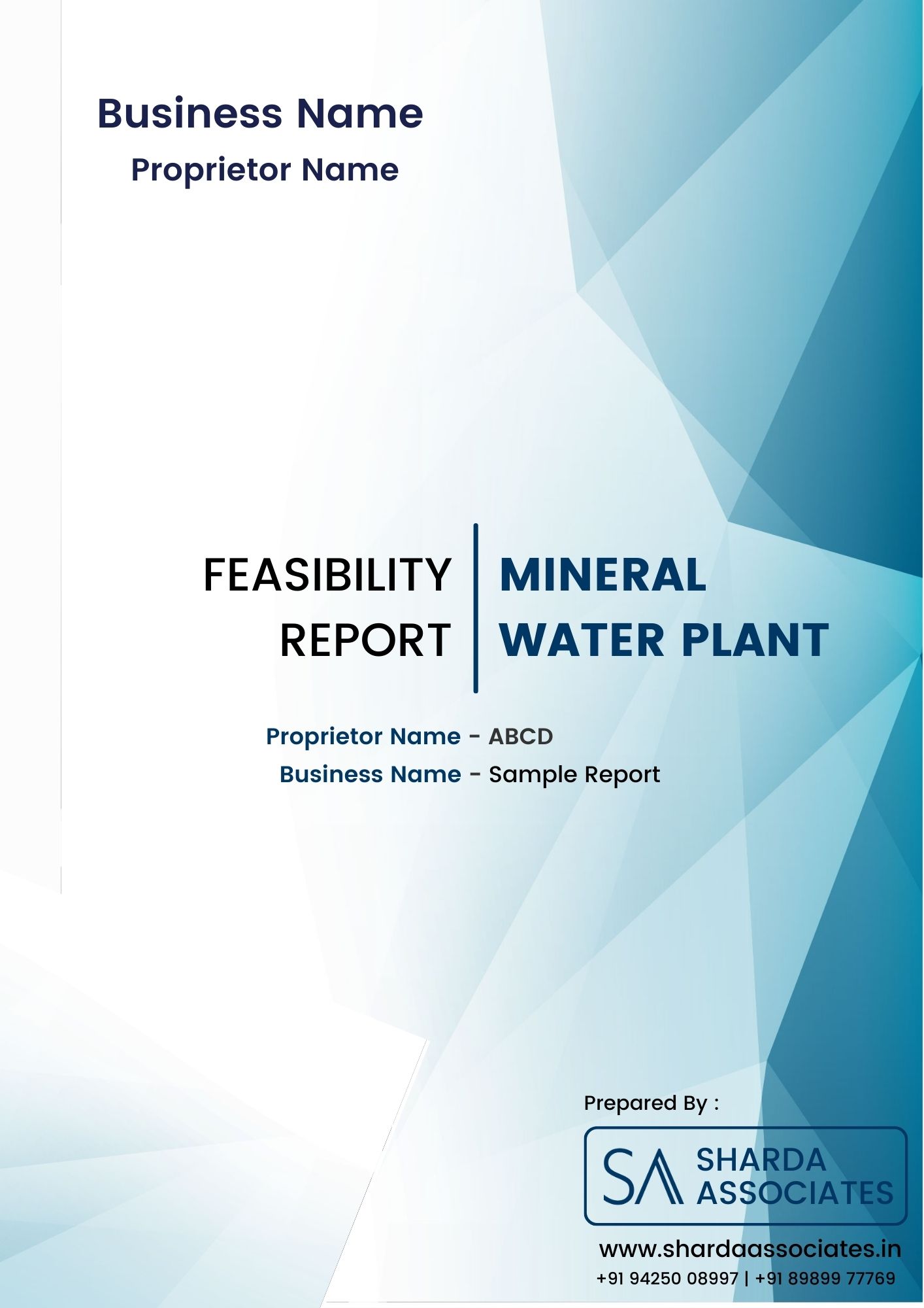 Mineral Water Plant Feasibility