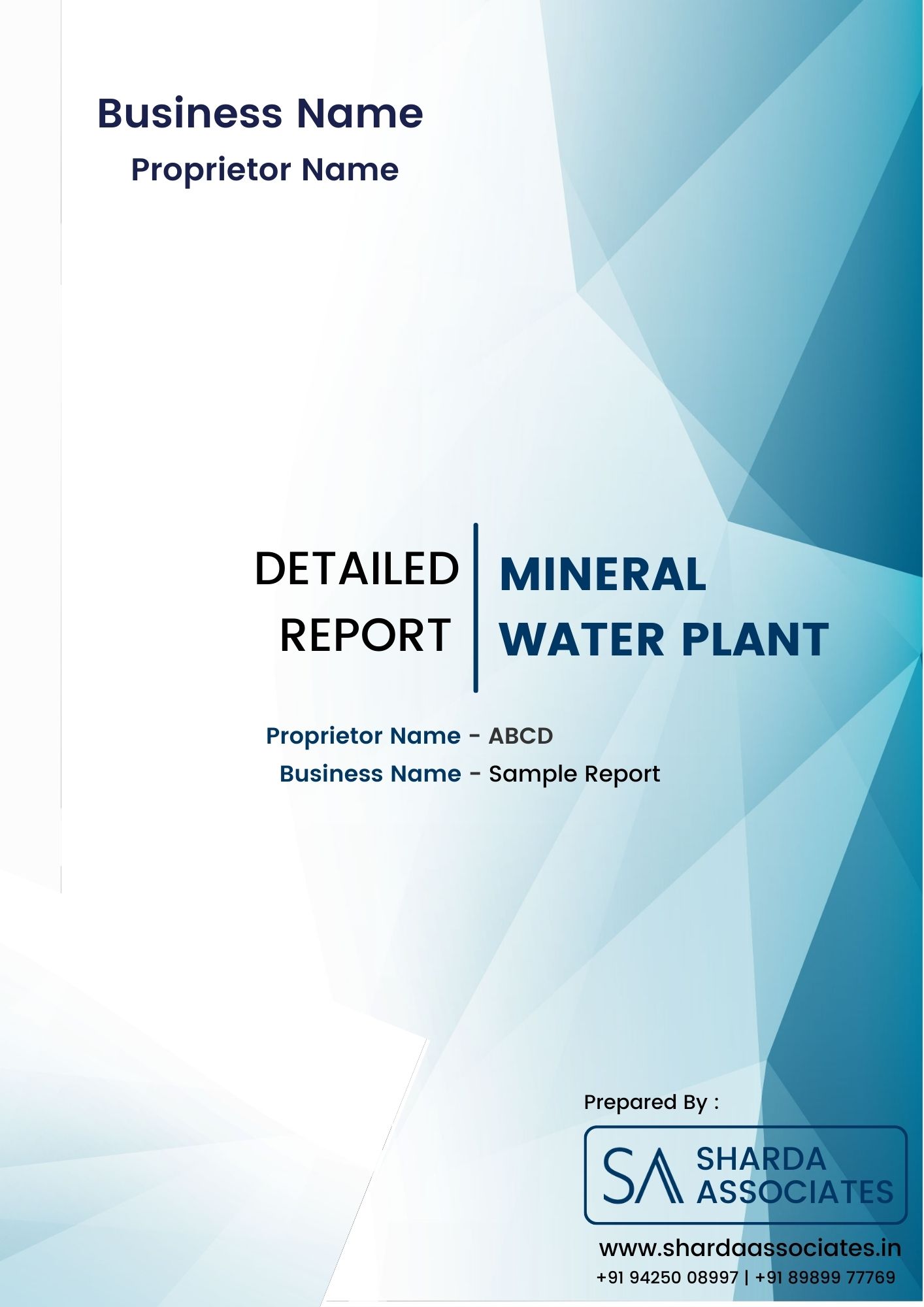 Mineral Water Plant Sample