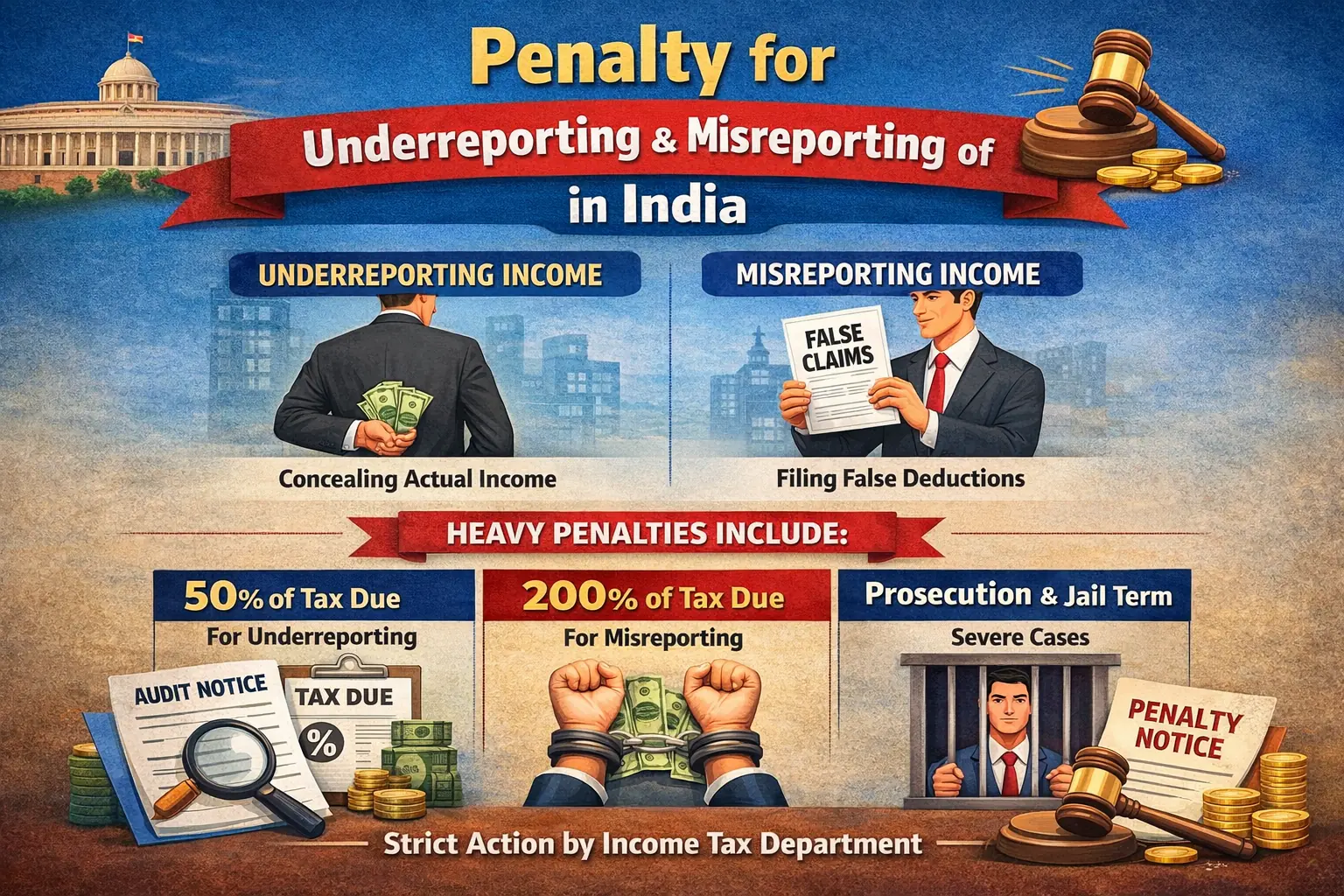 Read more about the article Penalty for Underreporting & Misreporting of Income in India 2026 Guide