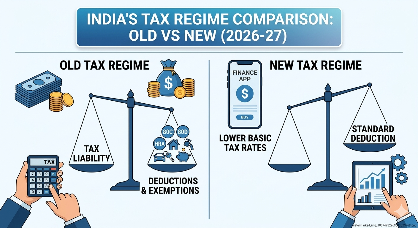 Old vs. New Tax Regime 2026: Which One Should You Choose? 1 Old vs New Tax Regime in India 2026