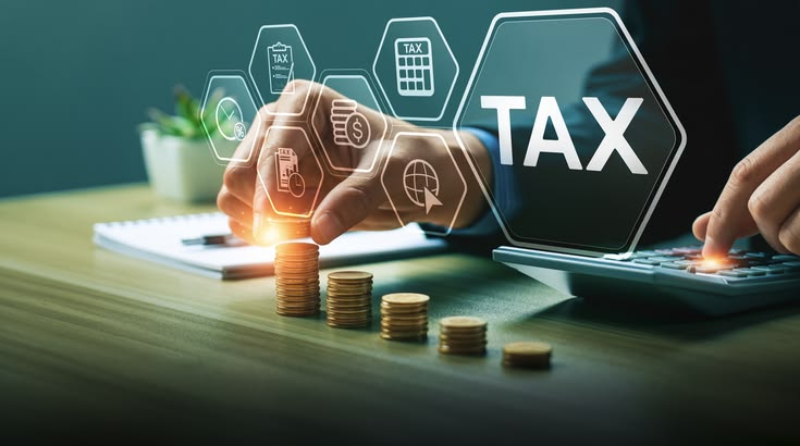 A professional financial dashboard illustrating the process of Tax Collected at Source (TCS) on high-value transactions for statutory compliance.