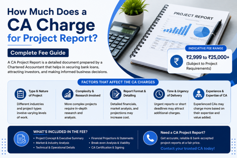 Read more about the article How Much Does a CA Charge for Project Report? Complete Fee Guide 2026