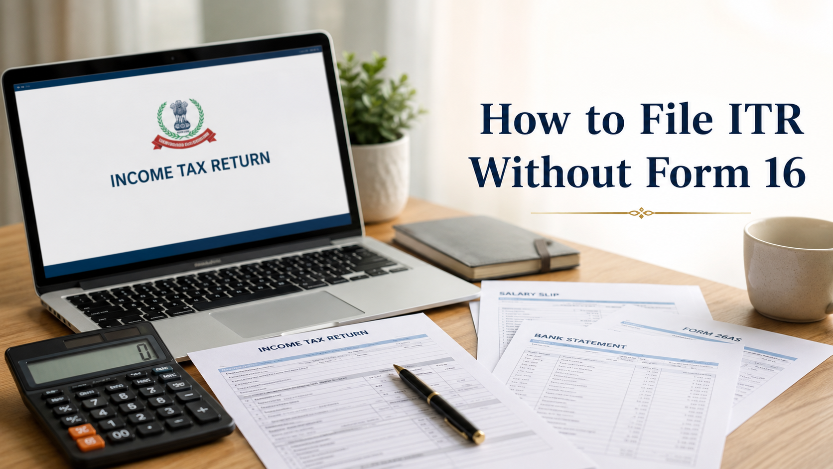  HOW TO FILE ITR WITHOUT FORM 16 