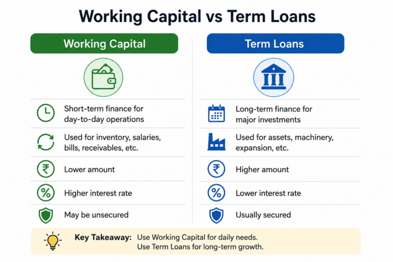 Read more about the article Working Capital vs Term Loans Explained — Complete Guide 2026