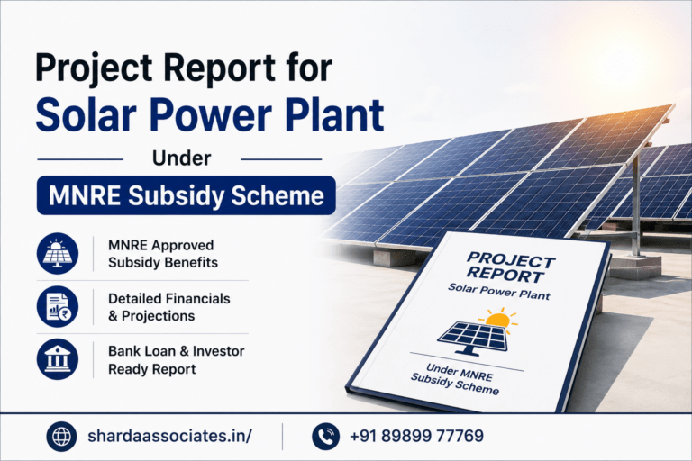 Project Report for Solar Power Plant Under MNRE Subsidy Scheme