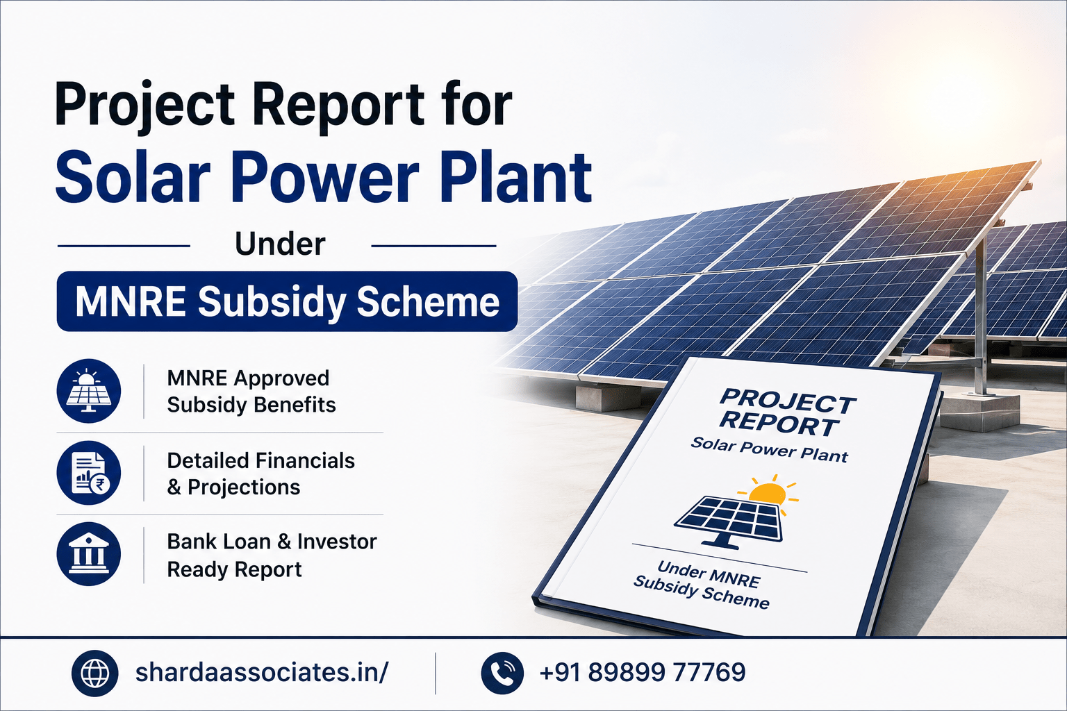 Project Report for Solar Power Plant Under MNRE Subsidy Scheme