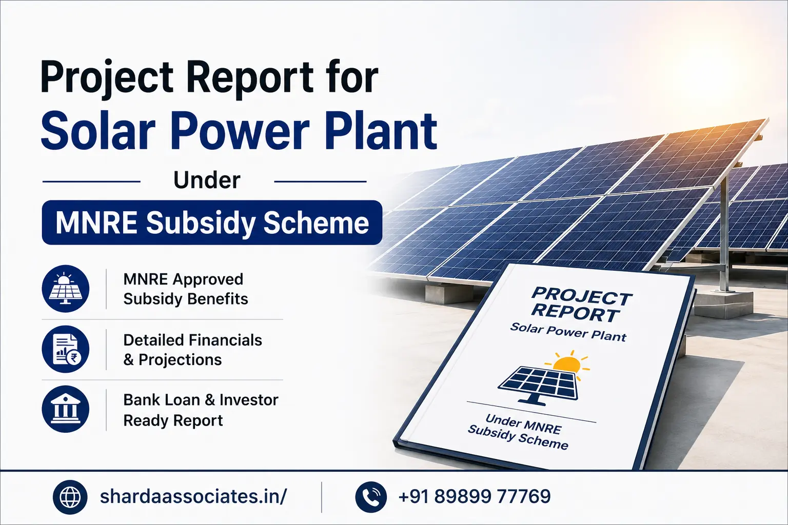 Project Report for Solar Power Plant Under MNRE Subsidy Scheme