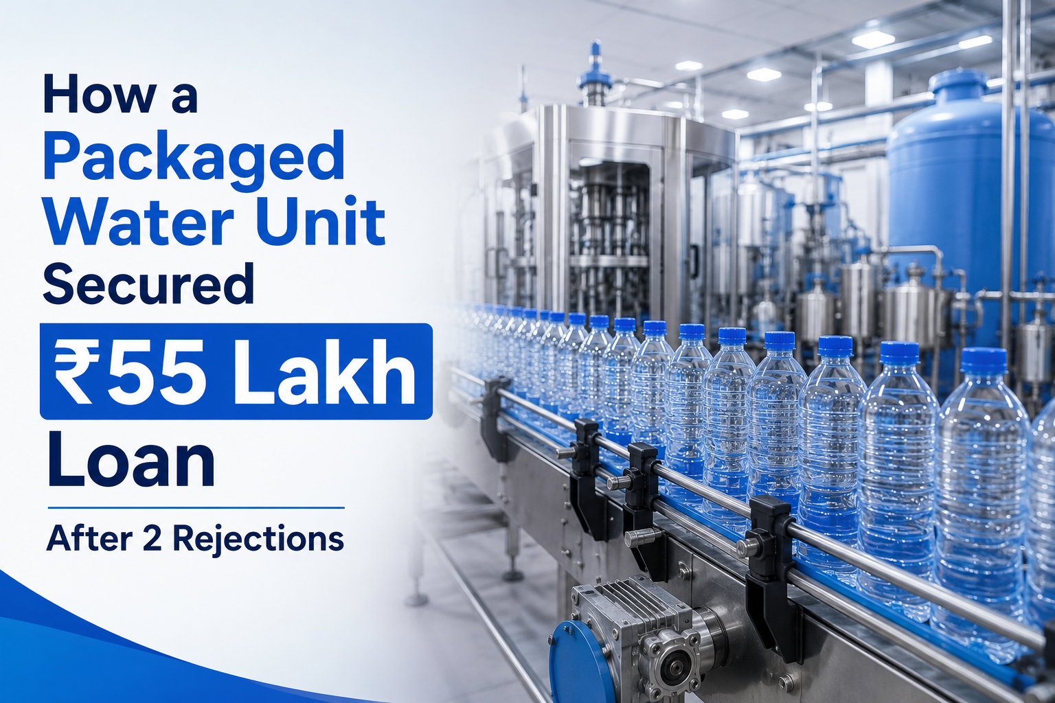 Read more about the article How a Packaged Water Unit Secured ₹55 Lakh Loan After 2 Rejections