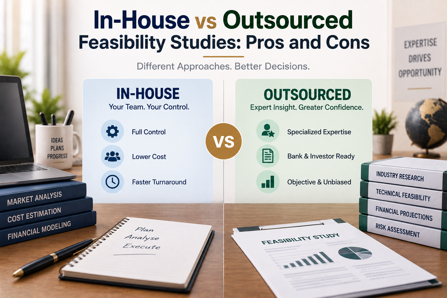 Read more about the article In-House vs Outsourced Feasibility Study: Which Option Is Better for Your Business?