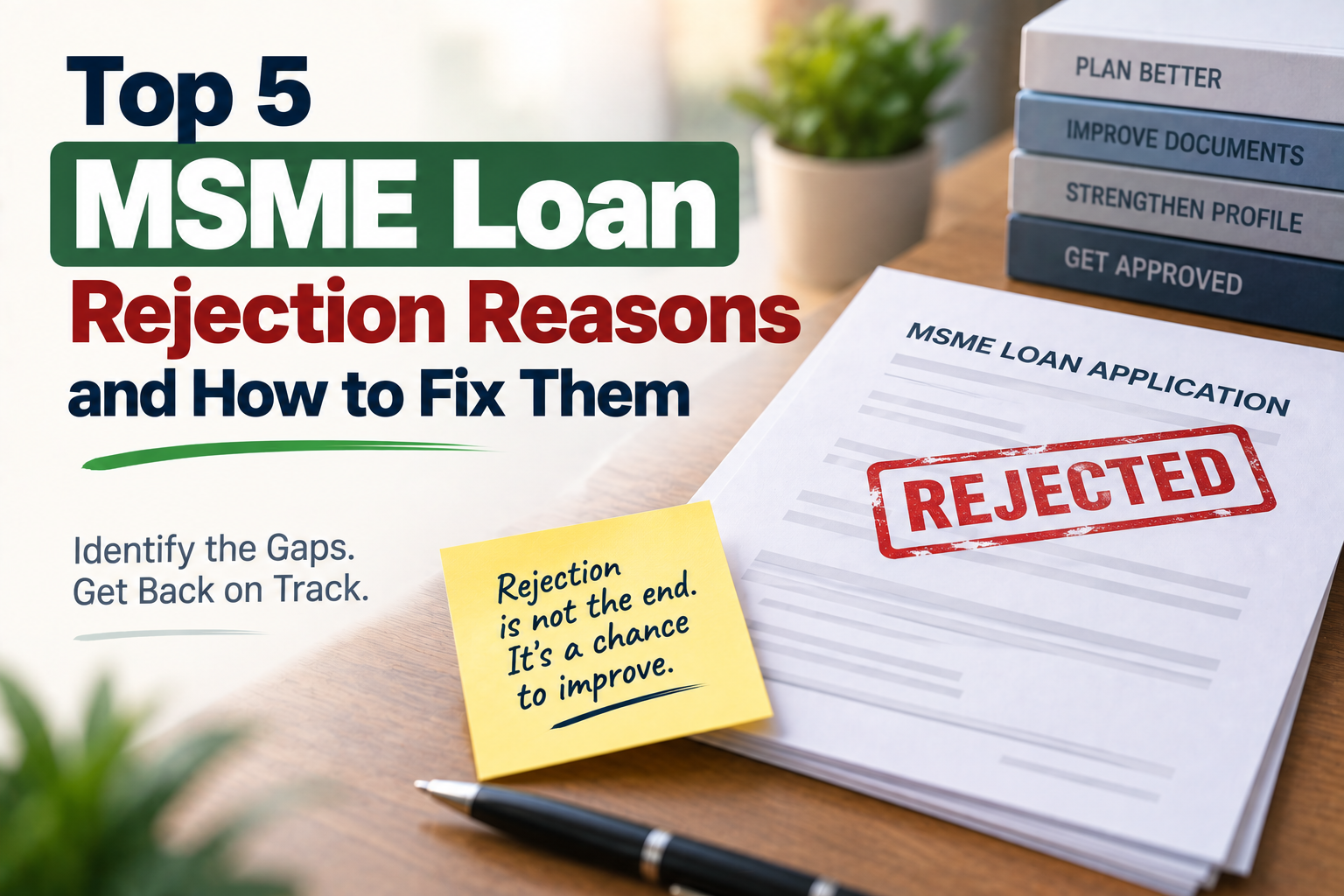 Read more about the article Top 5 MSME Loan Rejection Reasons and How to Fix Them