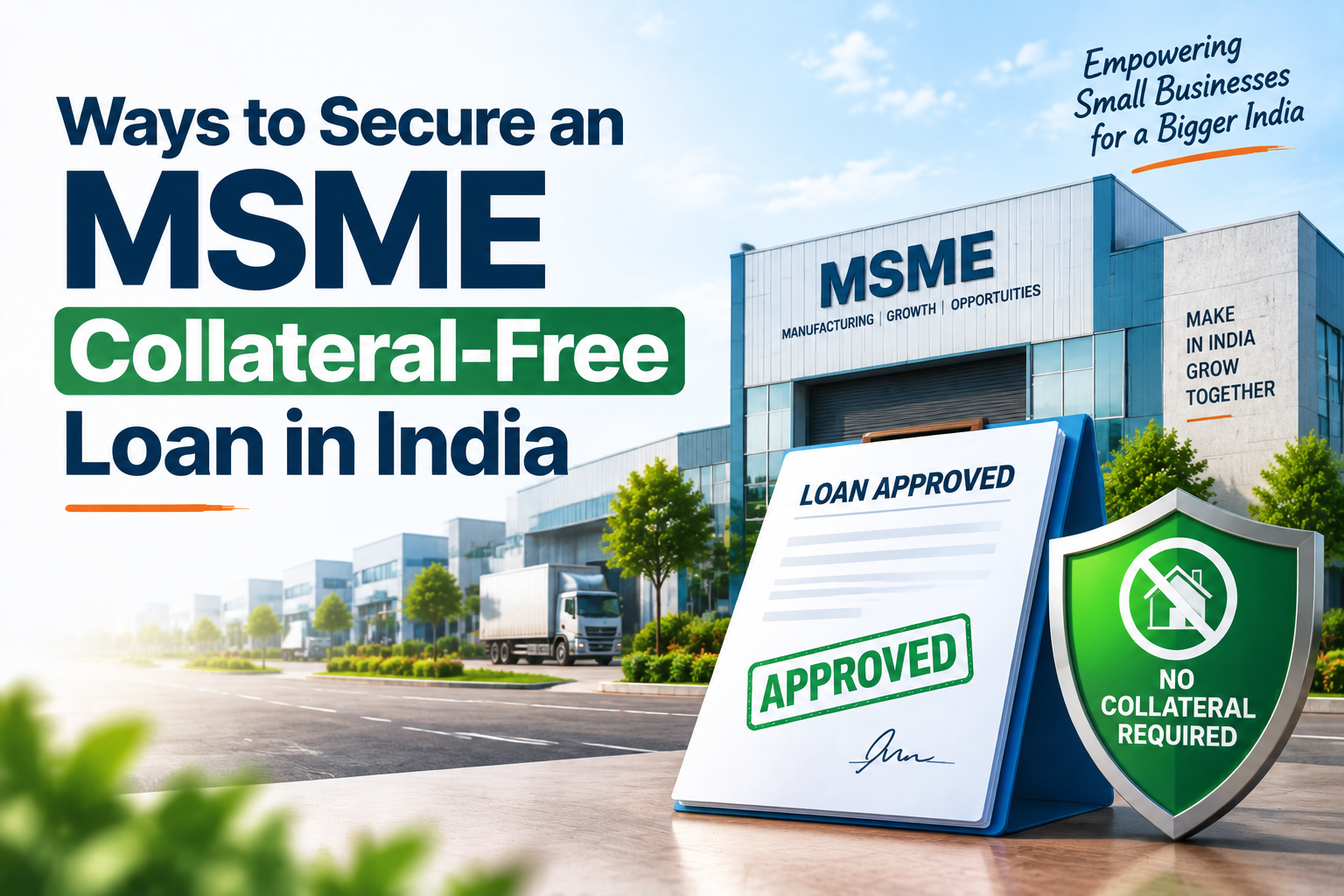Ways to Secure an MSME Collateral-Free Loan in India