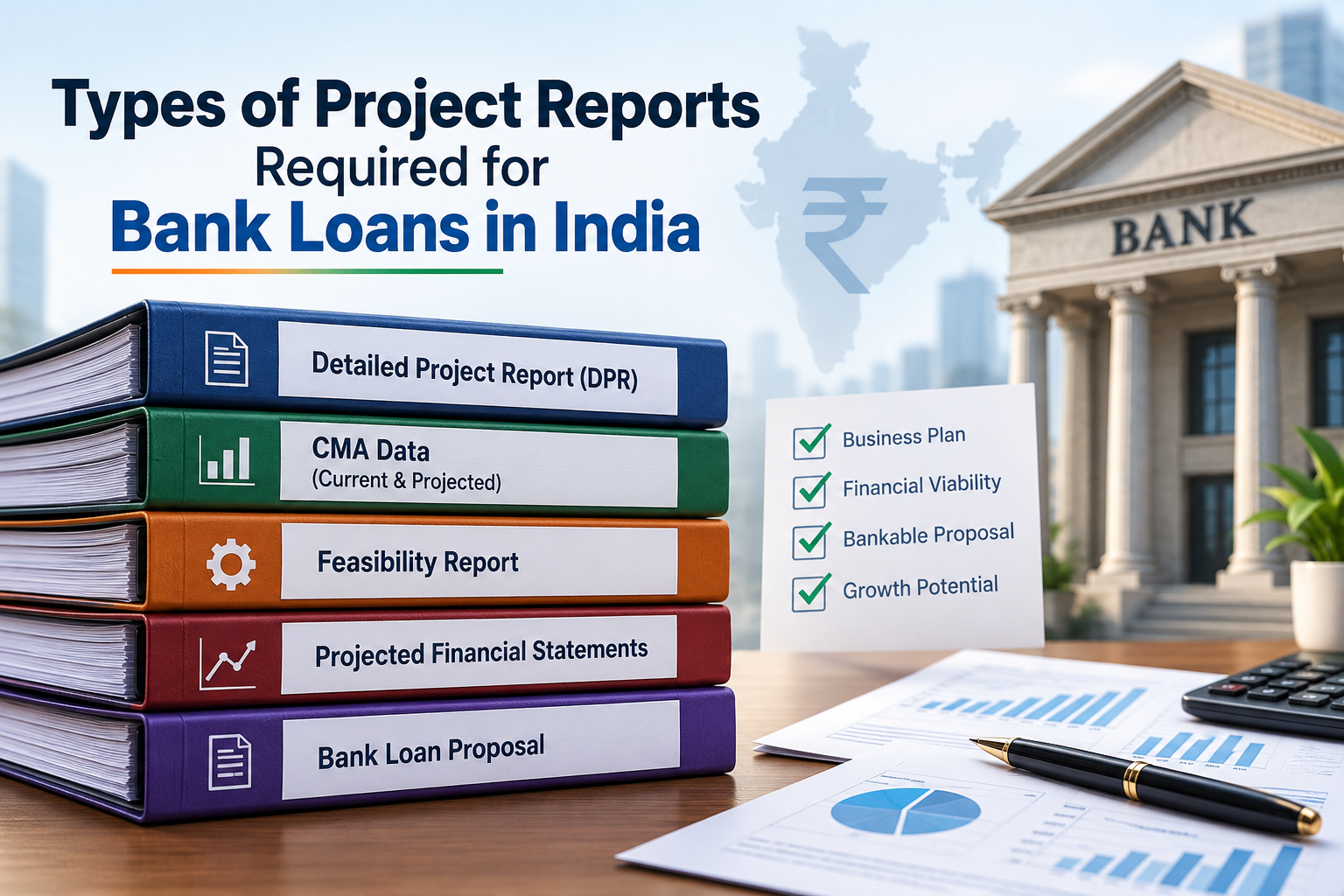 Types of Project Reports Required for Bank Loans in India
