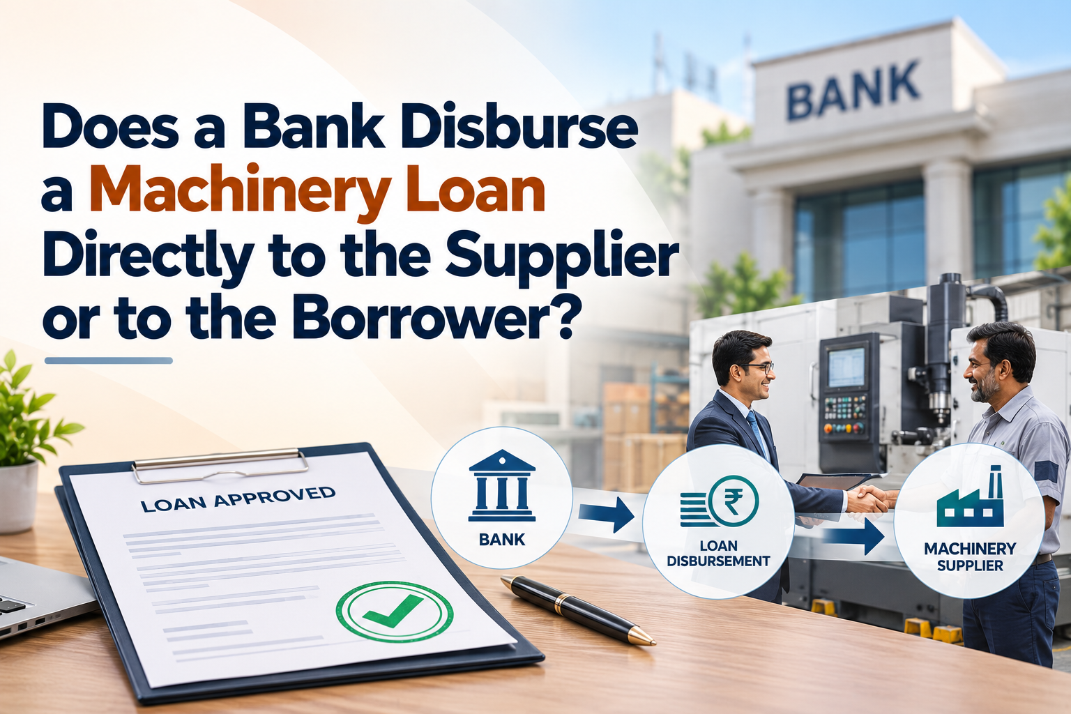Does a Bank Disburse a Machinery Loan Directly to the Supplier or to the Borrower?