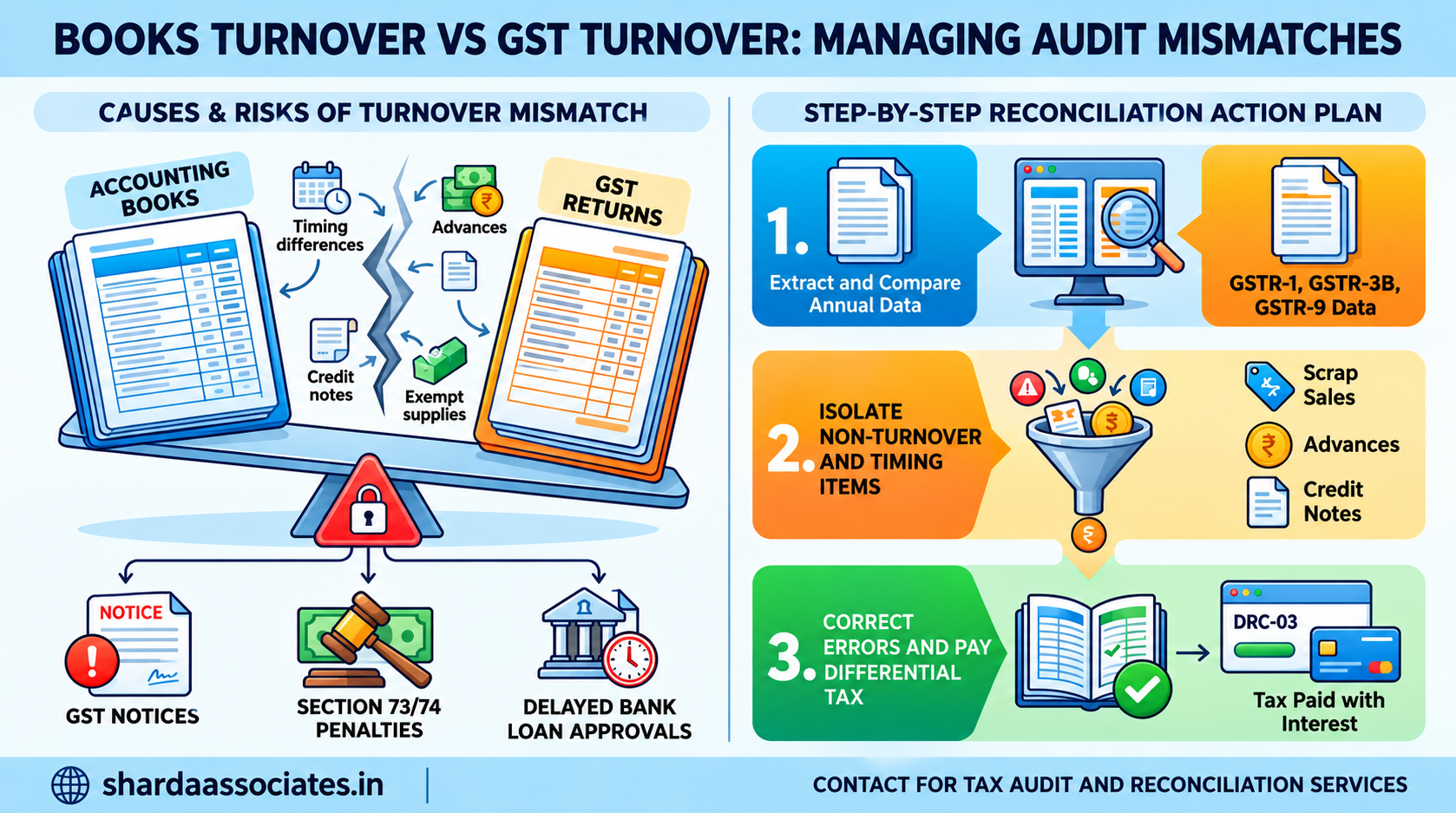 Books Turnover vs GST Turnover Mismatch During Tax Audit