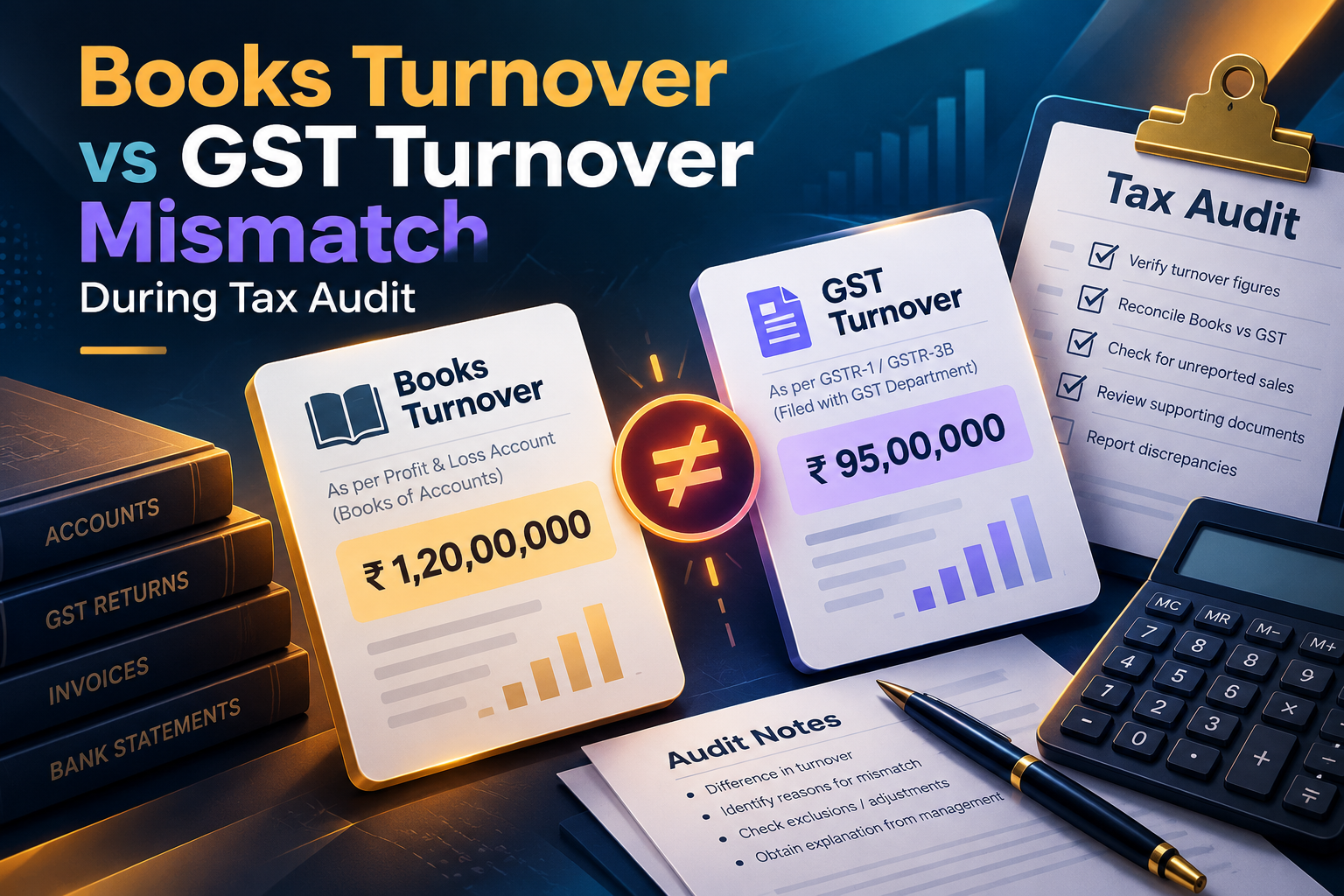 Books Turnover vs GST Turnover Mismatch During Tax Audit