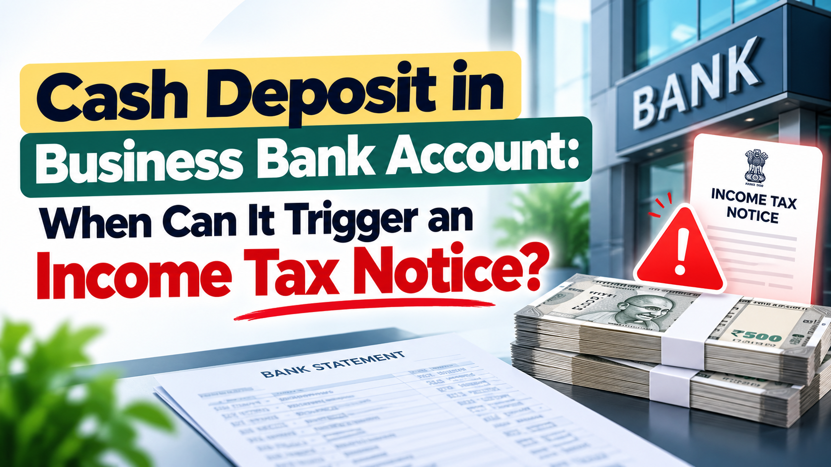 Cash Deposit in Business Bank Account: When Can It Trigger an Income Tax Notice?