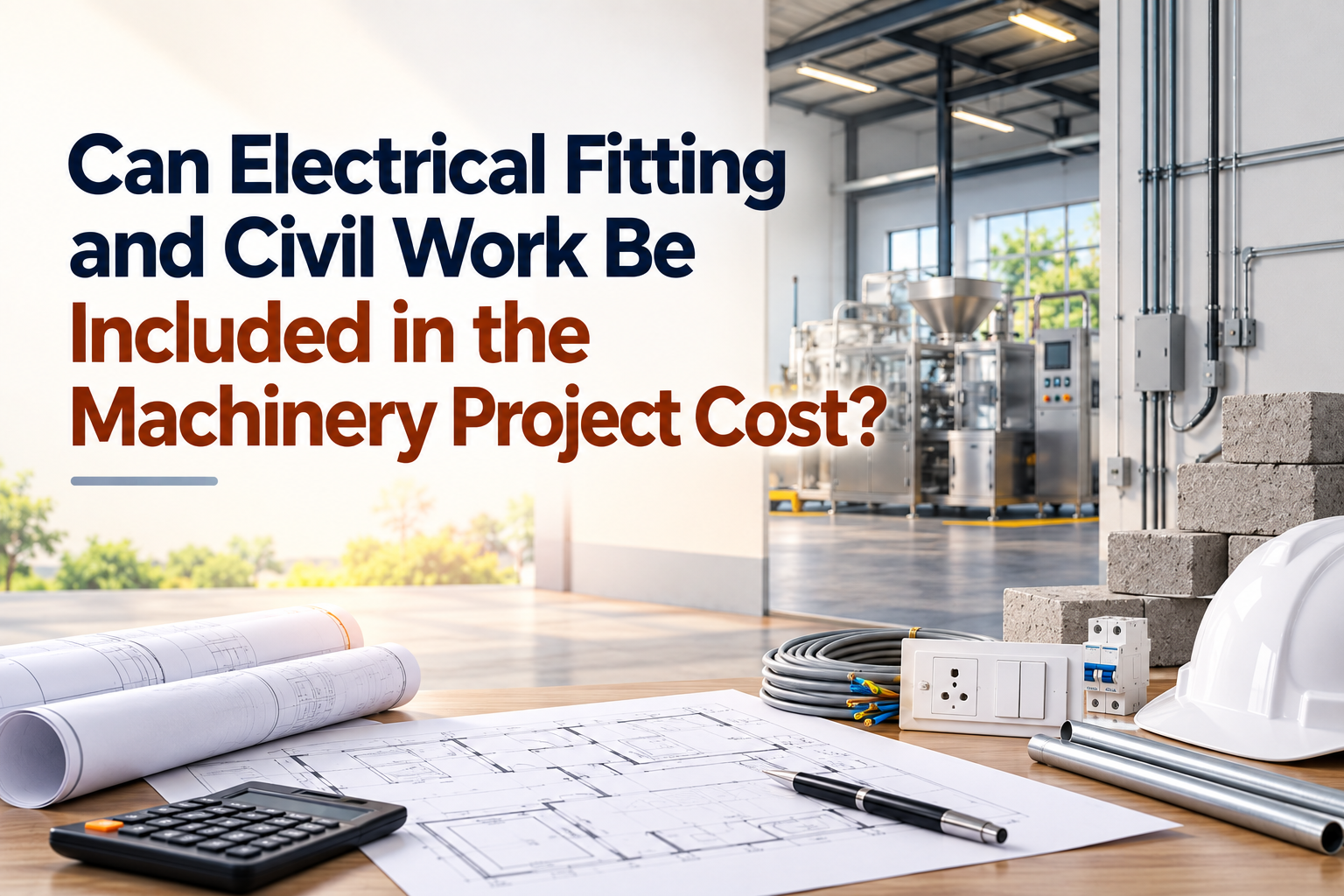 Can Electrical Fitting and Civil Work Be Included in the Machinery Project Cost?