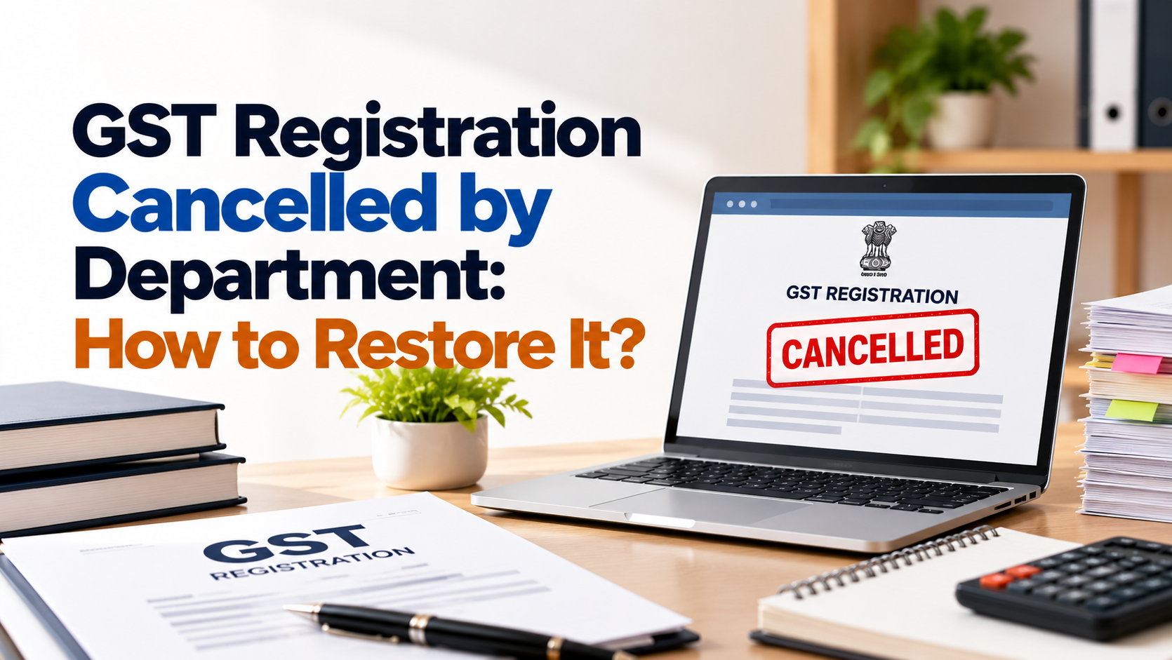 GST Registration Cancelled by Department: How to Restore It