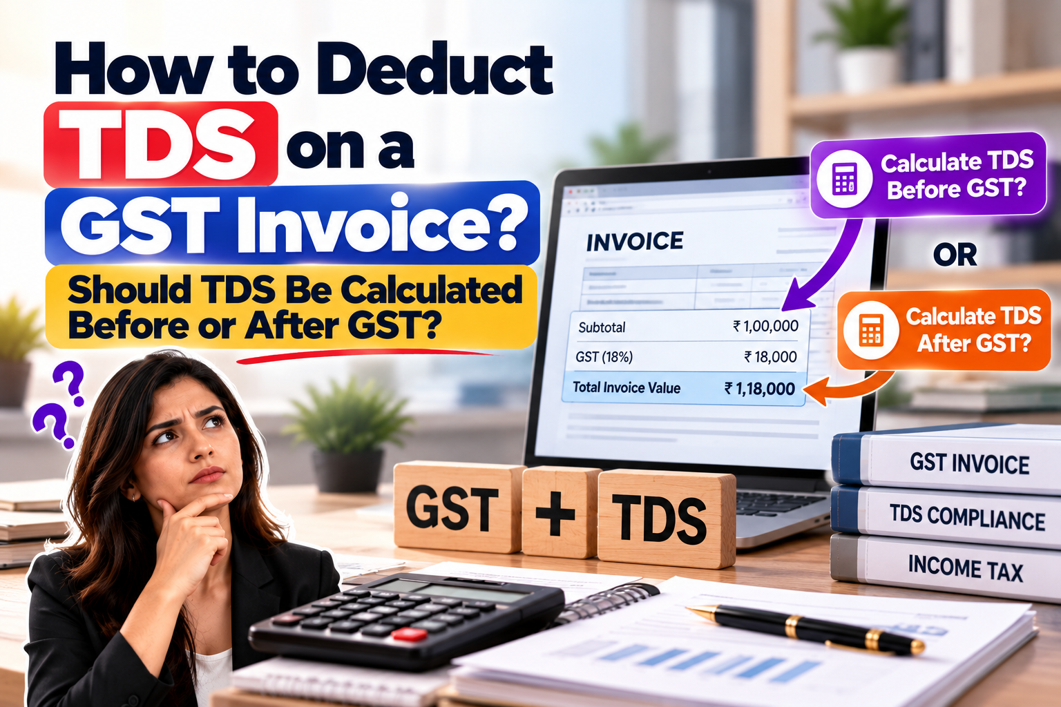 How to Deduct TDS on a GST Invoice: Should TDS Be Calculated Before or After GST?