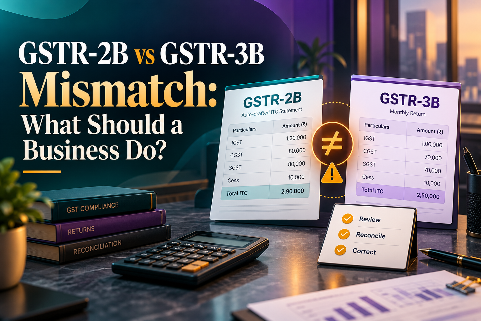 Read more about the article GSTR-2B vs GSTR-3B Mismatch: What Should a Business Do?