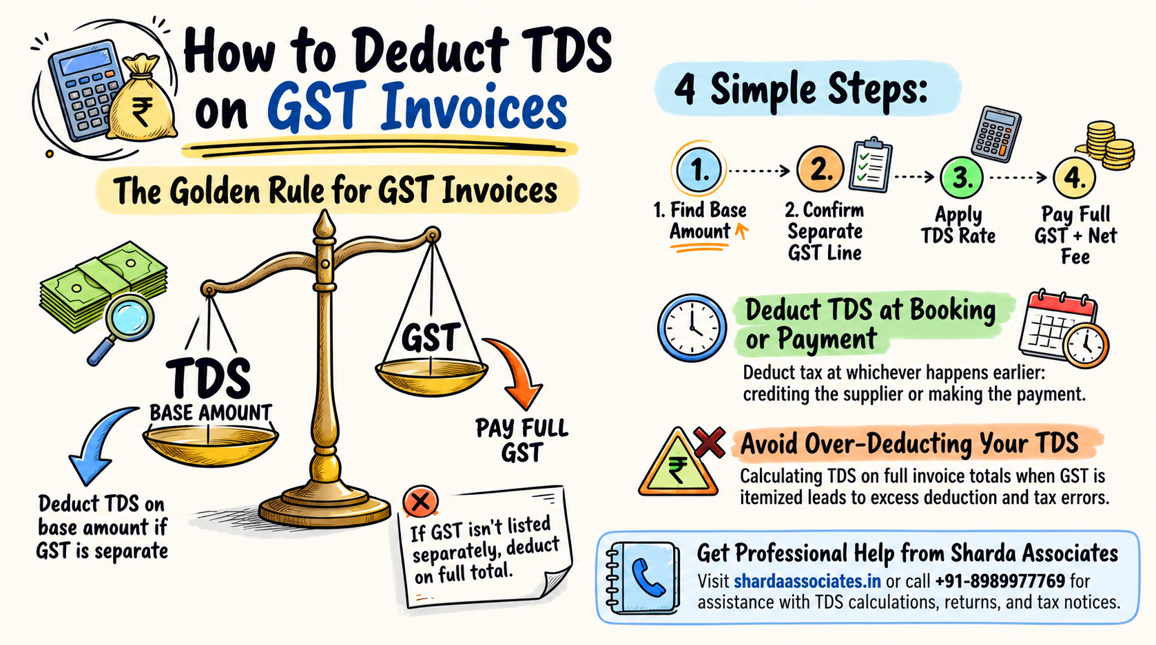 How to Deduct TDS on a GST Invoice Should TDS Be Calculated Before or After GST